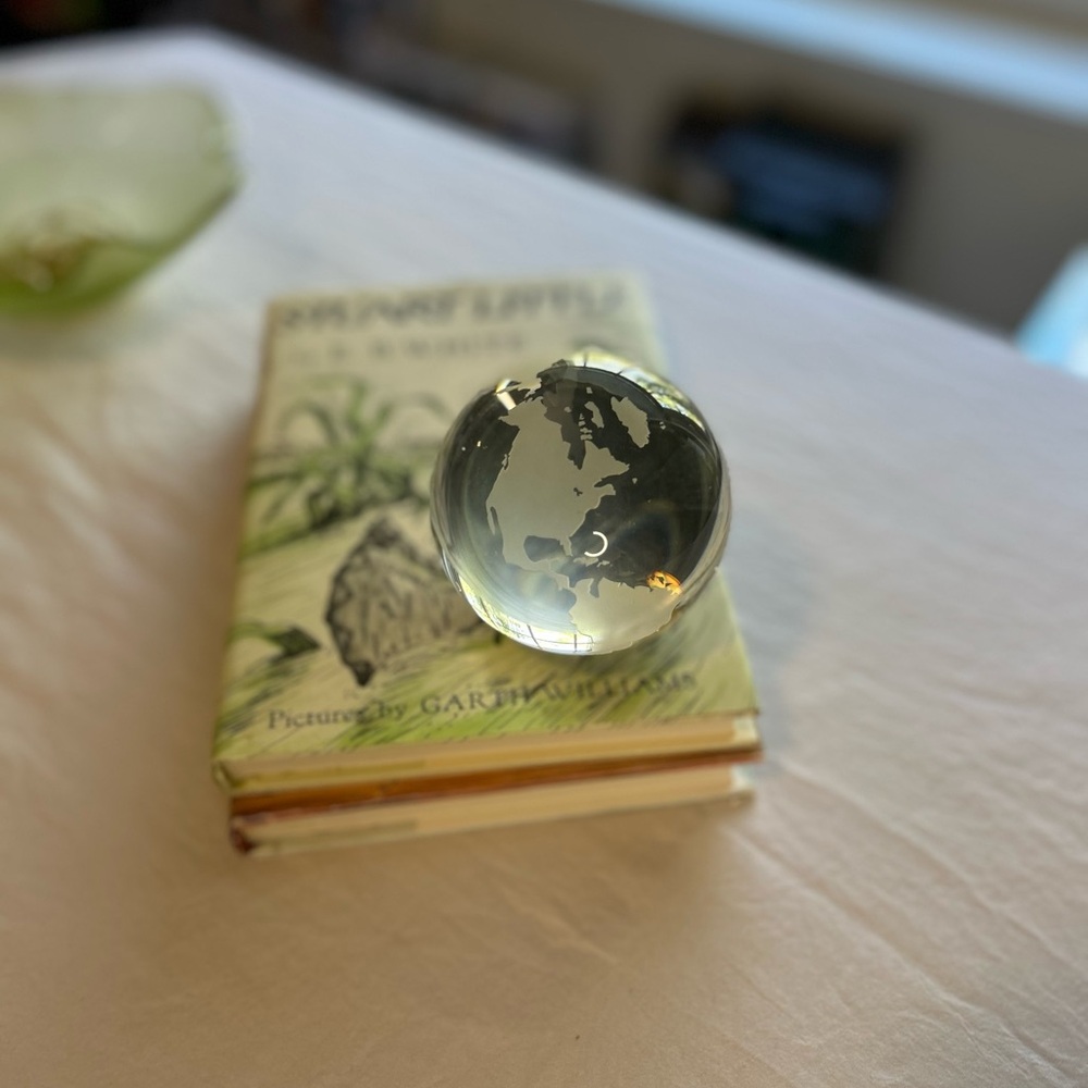 Clear Glass Globe Paperweight